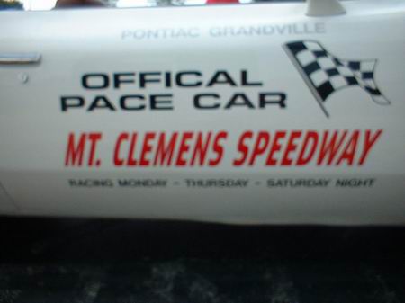 Mt. Clemens Race Track - 1973 Pontiac Grandville Restored Pace Car From Barbara Gullet (newer photo)